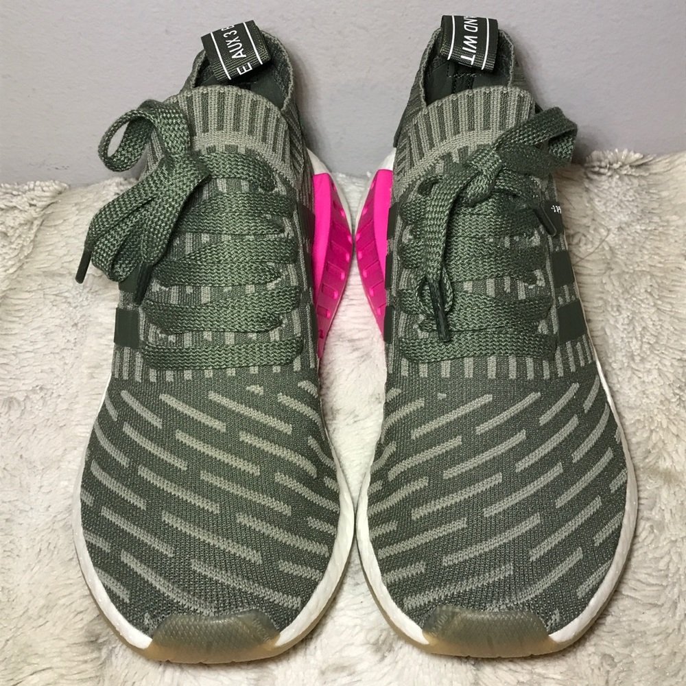 🔥NIB adidas NMD_R2 Primeknit 'Japan Khaki Green' - Picture 2 of 8